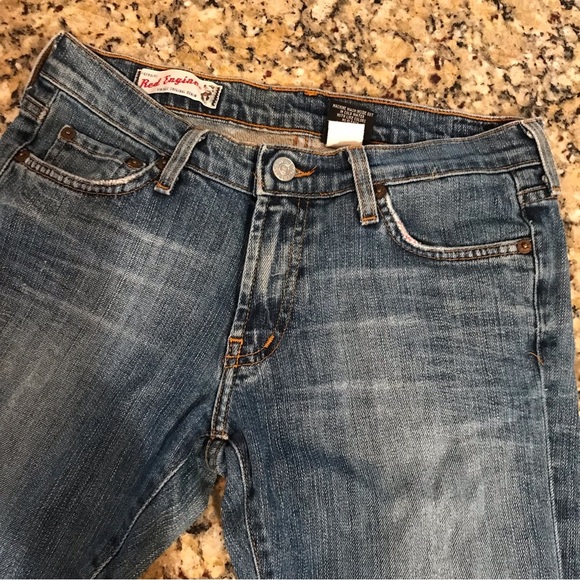 ▪️VINTAGE Red Engine Cropped Jeans - Picture 5 of 14